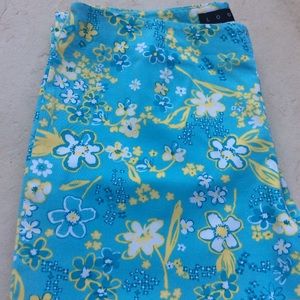 Blue and yellow slacks